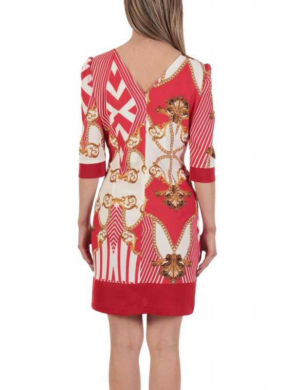 RELISH ΦΟΡΕΜΑ CAPPADOCIA MULTIPRINT V-ΜΠΡΟΣ ΠΙΣΩ ΤΡΟΥΑΚΑΡ ΜΑΝΙΚΙ ΚΟΚΚΙΝΟ - Image 4