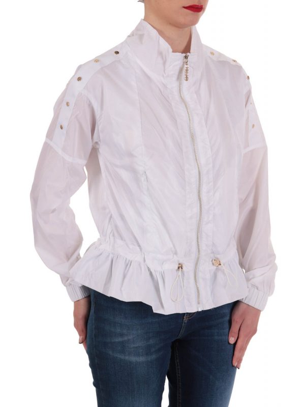 LIU-JO SPORT ΜΠΟΥΦΑΝ NAVETTA ΜΕ ΤΙΡΑΝΤΕΣ ΚΑΙ ΜΕΤΑΛΛΙΚΕΣ ΛΕΠΤΟΜΕΡΕΙΕΣ ΛΕΥΚΟ - Image 2