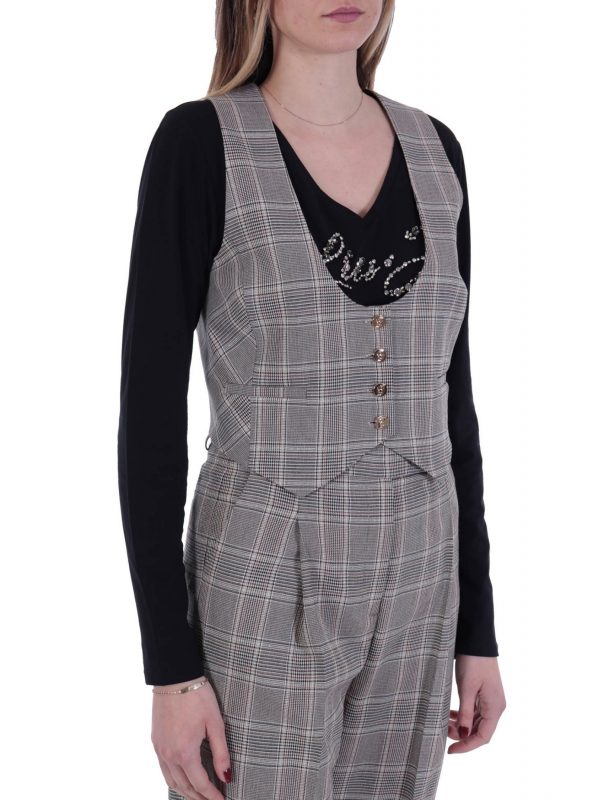 LIU-JO ΓΙΛΕΚΟ ΚΑΡΩ ΛΕΟΠΑΡ PRINT ΠΛΑΤΗ ΚΟΥΜΠΙΑ LOGO ΚΑΦΕ - Image 2