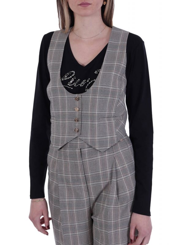 LIU-JO ΓΙΛΕΚΟ ΚΑΡΩ ΛΕΟΠΑΡ PRINT ΠΛΑΤΗ ΚΟΥΜΠΙΑ LOGO ΚΑΦΕ - Image 3