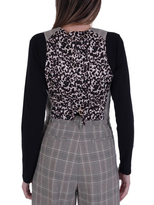 LIU-JO ΓΙΛΕΚΟ ΚΑΡΩ ΛΕΟΠΑΡ PRINT ΠΛΑΤΗ ΚΟΥΜΠΙΑ LOGO ΚΑΦΕ - Image 4