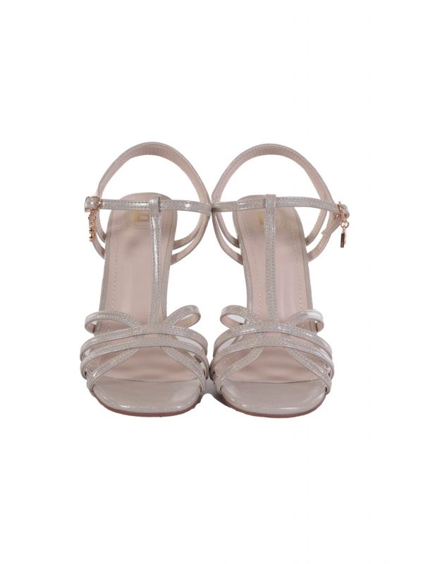 LAURA BIAGIOTTI BEIGE/PINK GLITTER SHOES 