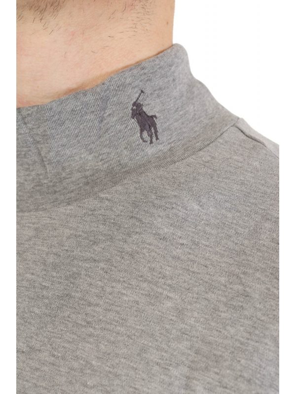 RALPH LAUREN T- SHIRT ΛΟΥΠΕΤΟ LOGO ΓΚΡΙ