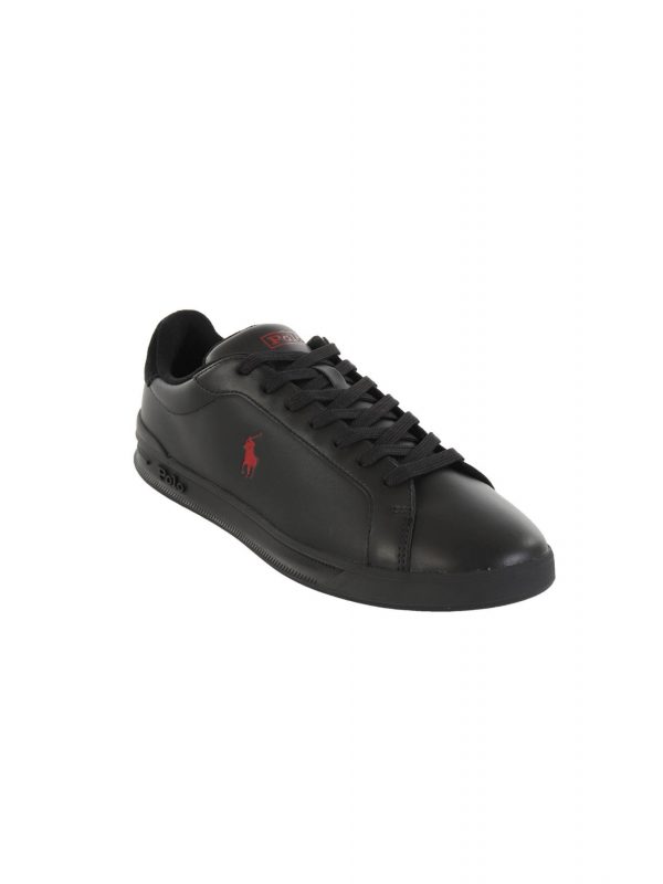 RALPH LAUREN ΠΑΠΟΥΤΣΙΑ SNEAKER HRT CT-II-SK-ATH ΜΑΥΡΟ-ΚΟΚΚΙΝΟ