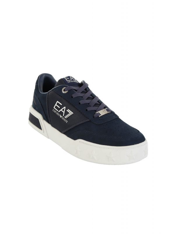ARMANI 7 ΠΑΠΟΥΤΣΙΑ SNEAKERS LOGO ΜΠΛΕ