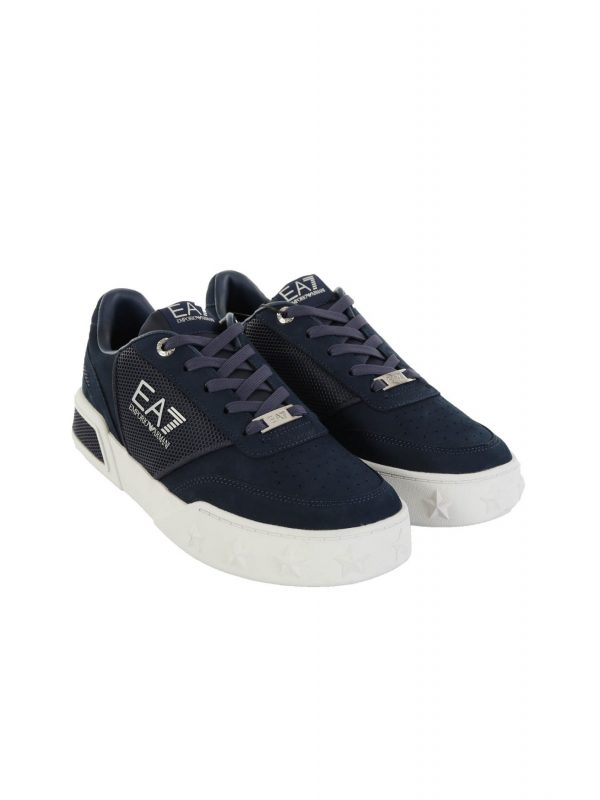 ARMANI 7 ΠΑΠΟΥΤΣΙΑ SNEAKERS LOGO ΜΠΛΕ