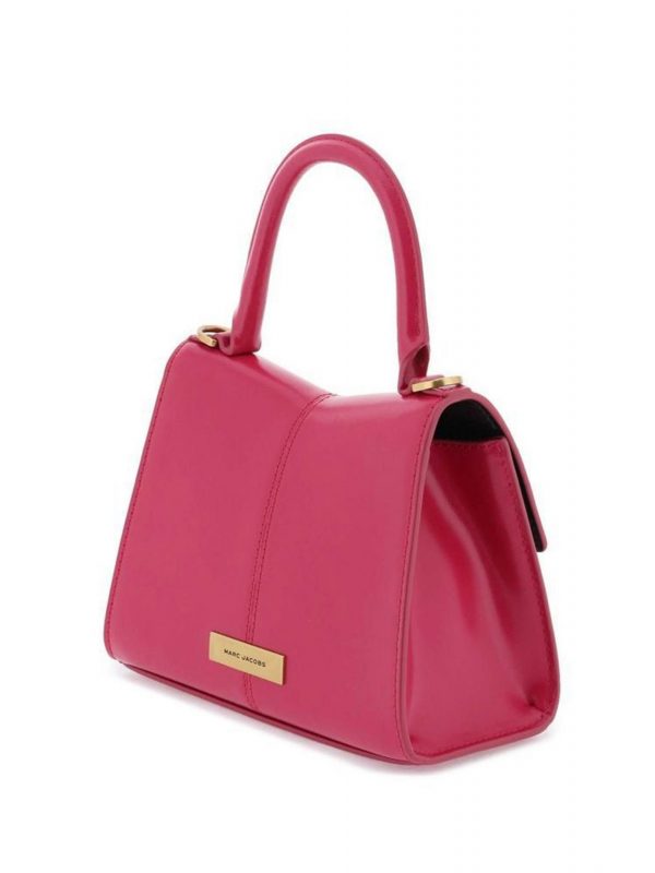 MARC JACOBS ΤΣΑΝΤΑΚΙ CROSS BODY/ΧΕΙΡΟΣ THE MINI TOP HANDLE ΑΛΥΣΙΔΑ LOGO ΦΟΥΞΙΑ