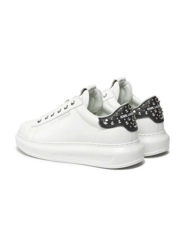 KARL LAGERFELD ΠΑΠΟΥΤΣΙΑ SNEAKERS KAPRI MENS RIVET KOUNTER ΤΡΟΥΚΣ LOGO ΛΕΥΚΟ