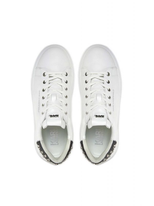 KARL LAGERFELD ΠΑΠΟΥΤΣΙΑ SNEAKERS KAPRI MENS RIVET KOUNTER ΤΡΟΥΚΣ LOGO ΛΕΥΚΟ