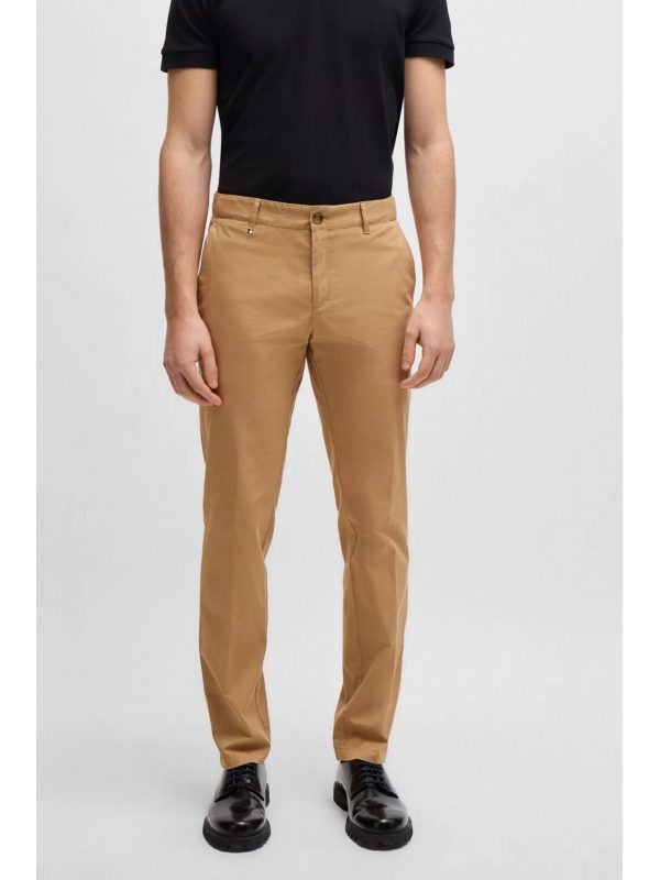 BOSS ΠΑΝΤΕΛΟΝΙ CHINO SLIM FIT C-GENIUS-242F ΜΠΕΖ