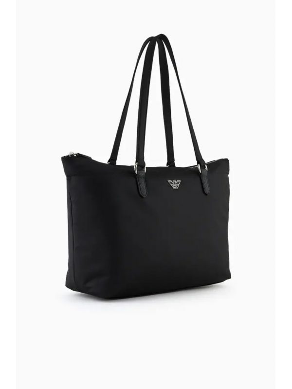 EMPORIO ARMANI SHOPPING BAG LOGO ΜΑΥΡΟ