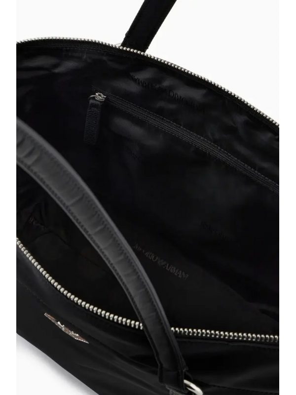 EMPORIO ARMANI SHOPPING BAG LOGO ΜΑΥΡΟ