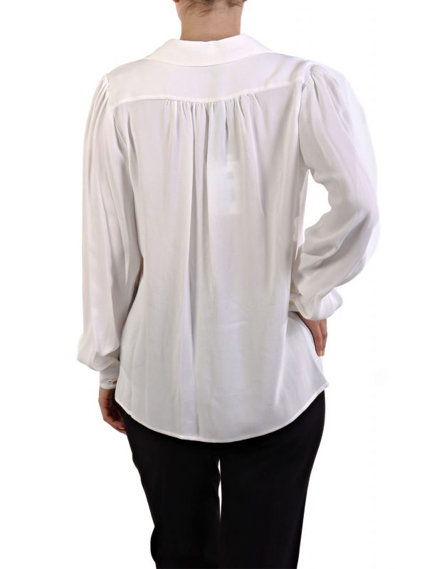 ELISABETTA FRANCHI ΜΠΛΟΥΖΑ ΓΙΑΚΑΣ V ΚΟΛΙΕ ΛΕΥΚΟ - Image 4