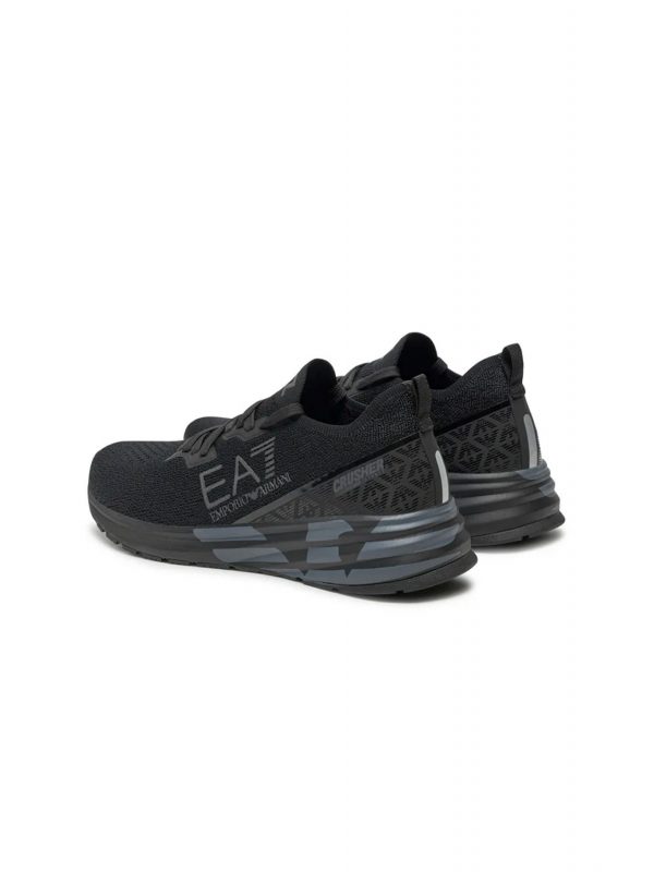ARMANI 7 ΠΑΠΟΥΤΣΙΑ SNEAKERS LOGO ΜΑΥΡΟ