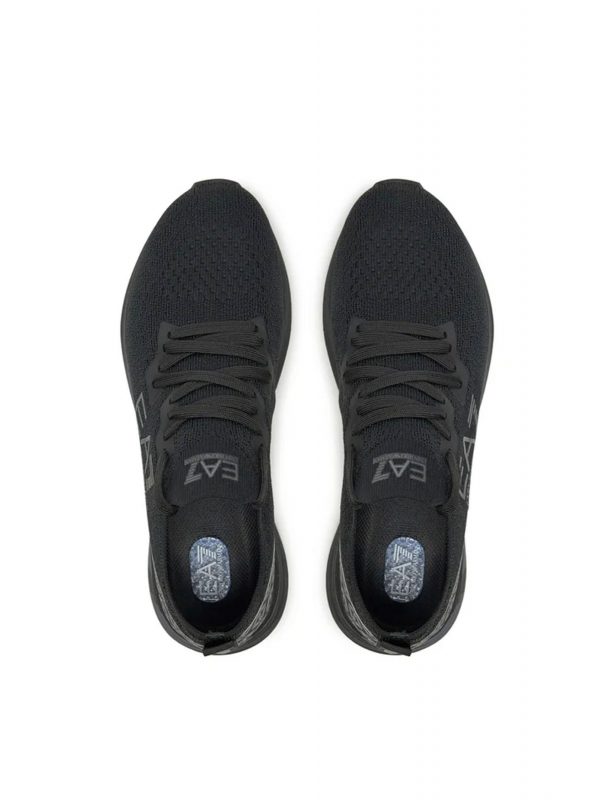 ARMANI 7 ΠΑΠΟΥΤΣΙΑ SNEAKERS LOGO ΜΑΥΡΟ