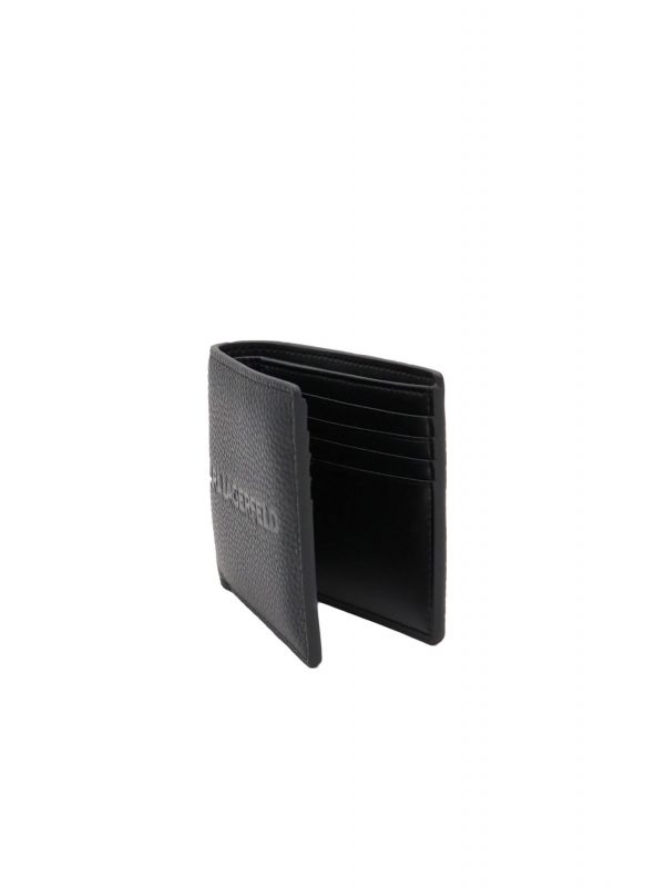 KARL LAGERFELD ΠΟΡΤΟΦΟΛΙ K/ESSENTIAL BIFOLD WALLET ΜΑΥΡΟ
