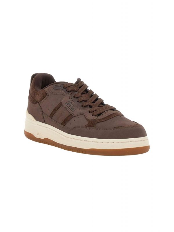 RALPH LAUREN ΠΑΠΟΥΤΣΙΑ SNEAKERS MASTERS SPRT SK-LTL-LTL ΚΑΦΕ 