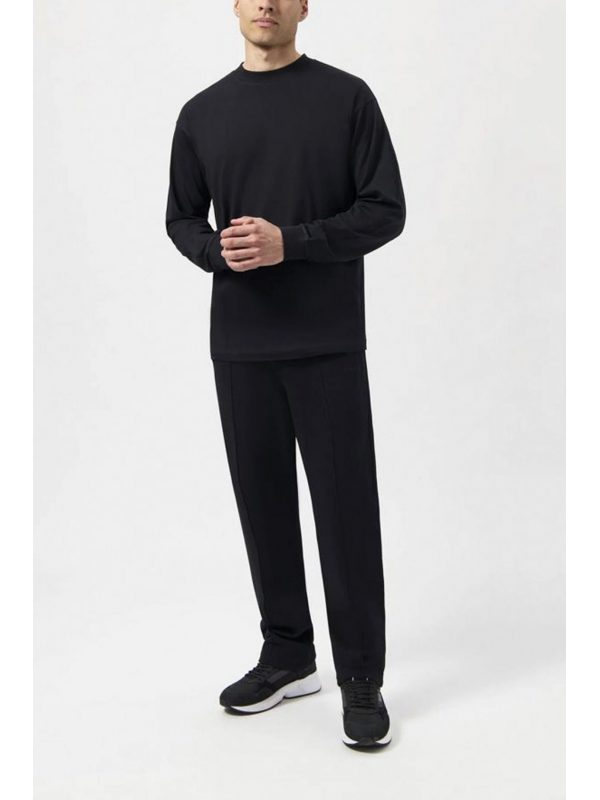 BALR. T-SHIRT GAME DAY BOX FIT LONG SLEEVE LOGO ΜΑΥΡΟ - B1111.1058