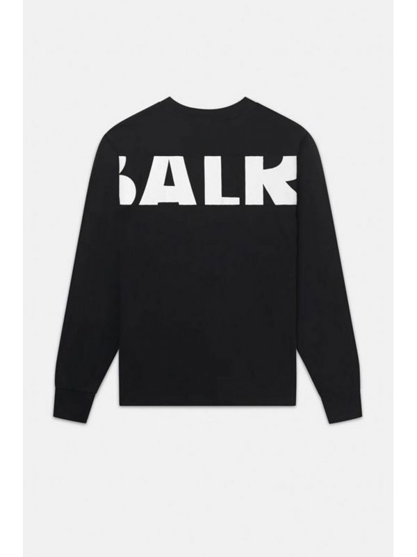BALR. T-SHIRT GAME DAY BOX FIT LONG SLEEVE LOGO ΜΑΥΡΟ - B1111.1058