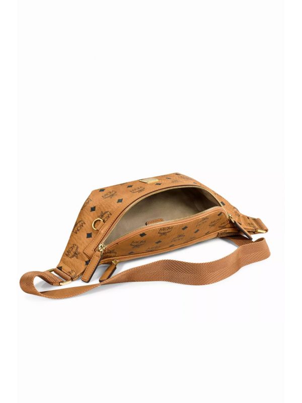MCM ΤΣΑΝΤΑ FURSTEN BELT BAG MED COGNAC VIS ΚΟΝΙΑΚ