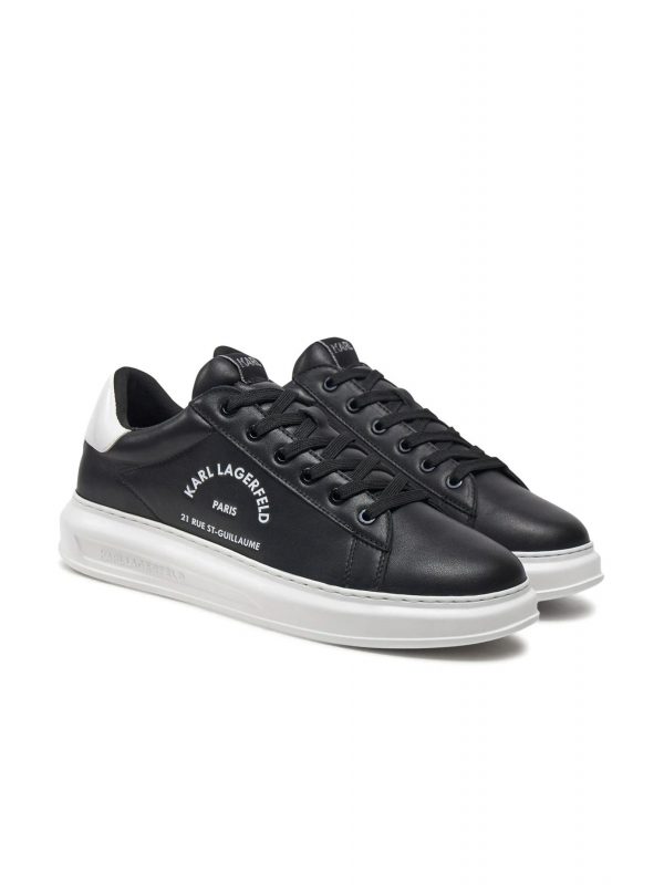 KARL LAGERFELD ΠΑΠΟΥΤΣΙΑ SNEAKERS KAPRI MENS MAISON KARL LACE ΜΑΥΡΟ-ΛΕΥΚΟ