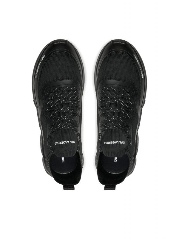 KARL LAGERFELD ΠΑΠΟΥΤΣΙΑ SNEAKERS Κ/KITE RUN KNIT SOCK ΜΑΥΡΟ