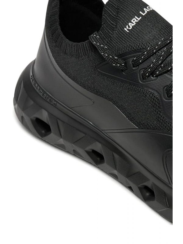 KARL LAGERFELD ΠΑΠΟΥΤΣΙΑ SNEAKERS Κ/KITE RUN KNIT SOCK ΜΑΥΡΟ