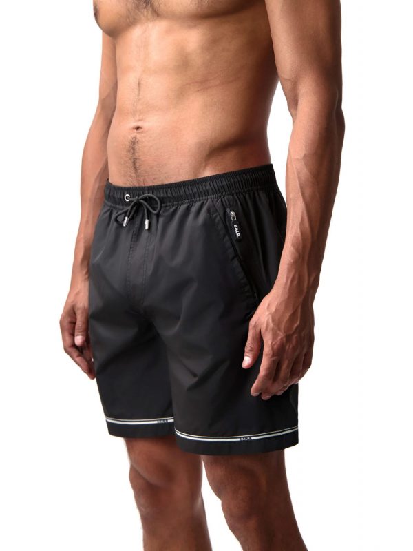 BALR. ΜΑΓΙΩ TAPE SWIMSHORTS LOGO ΜΑΥΡΟ