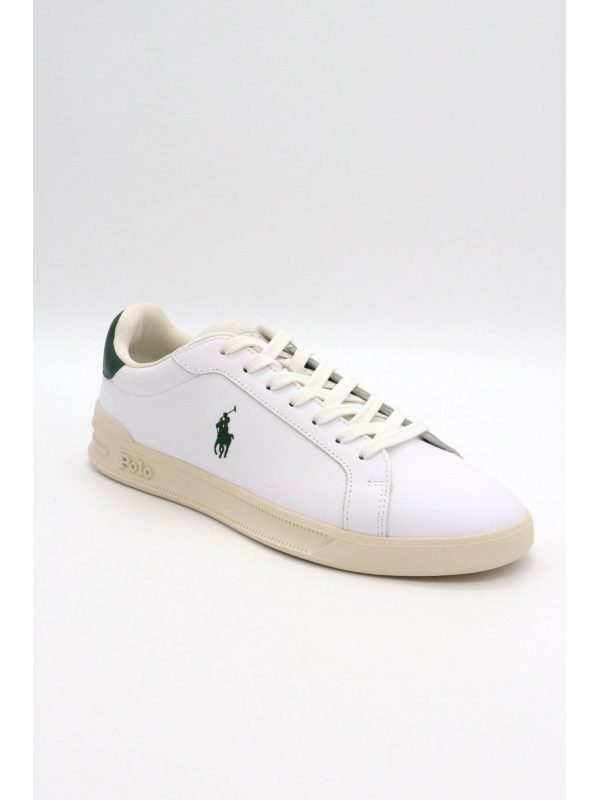 RALPH LAUREN ΠΑΠΟΥΤΣΙΑ SNEAKERS HRT II SK-LTL ΛΕΥΚΟ-ΠΡΑΣΙΝΟ