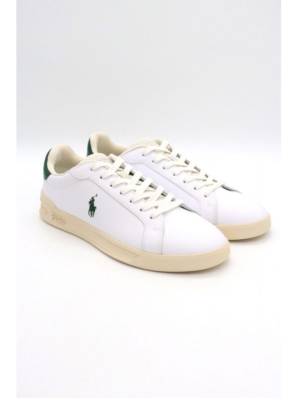 RALPH LAUREN ΠΑΠΟΥΤΣΙΑ SNEAKERS HRT II SK-LTL ΛΕΥΚΟ-ΠΡΑΣΙΝΟ
