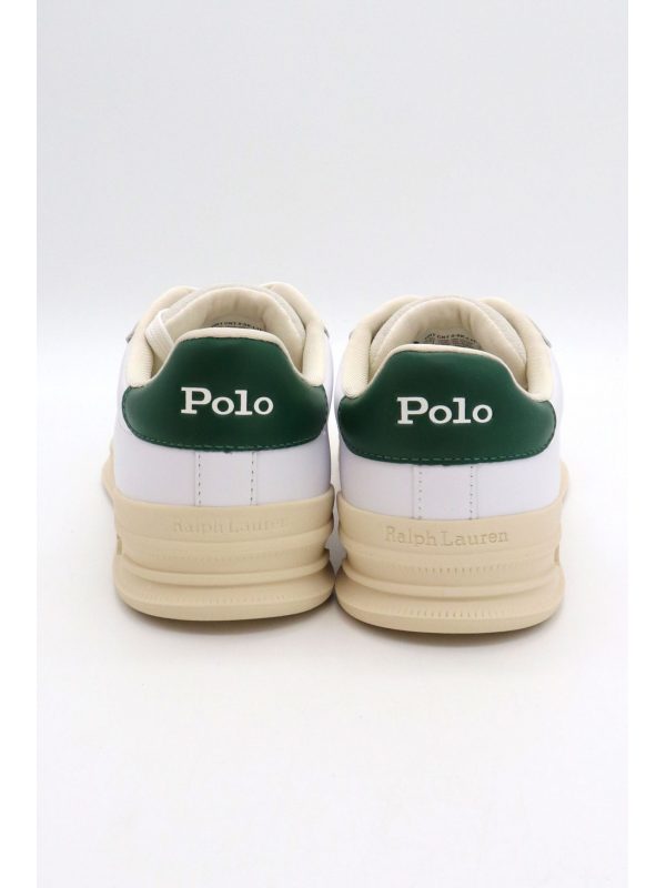 RALPH LAUREN ΠΑΠΟΥΤΣΙΑ SNEAKERS HRT II SK-LTL ΛΕΥΚΟ-ΠΡΑΣΙΝΟ