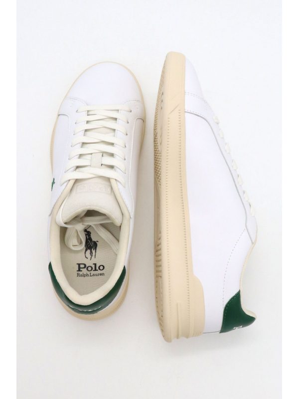 RALPH LAUREN ΠΑΠΟΥΤΣΙΑ SNEAKERS HRT II SK-LTL ΛΕΥΚΟ-ΠΡΑΣΙΝΟ