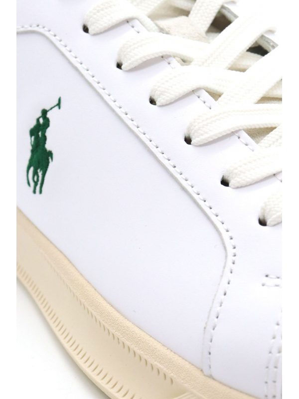 RALPH LAUREN ΠΑΠΟΥΤΣΙΑ SNEAKERS HRT II SK-LTL ΛΕΥΚΟ-ΠΡΑΣΙΝΟ