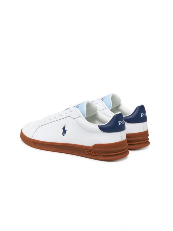 RALPH LAUREN ΠΑΠΟΥΤΣΙΑ SNEAKERS HRT-CRT-SK-LTL ΛΕΥΚΟ-ΜΠΛΕ
