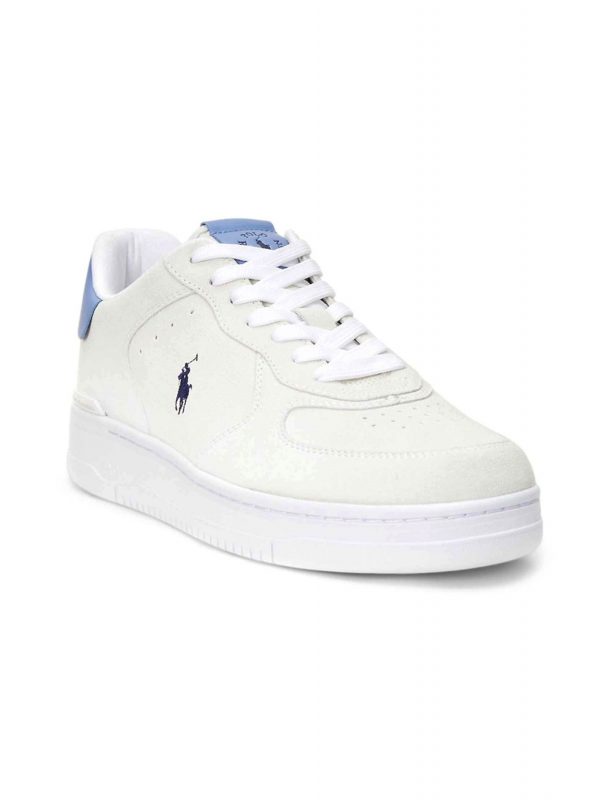 RALPH LAUREN ΠΑΠΟΥΤΣΙΑ SNEAKERS MASTERS-CRT-SK-LTL ΛΕΥΚΟ-ΜΠΛΕ