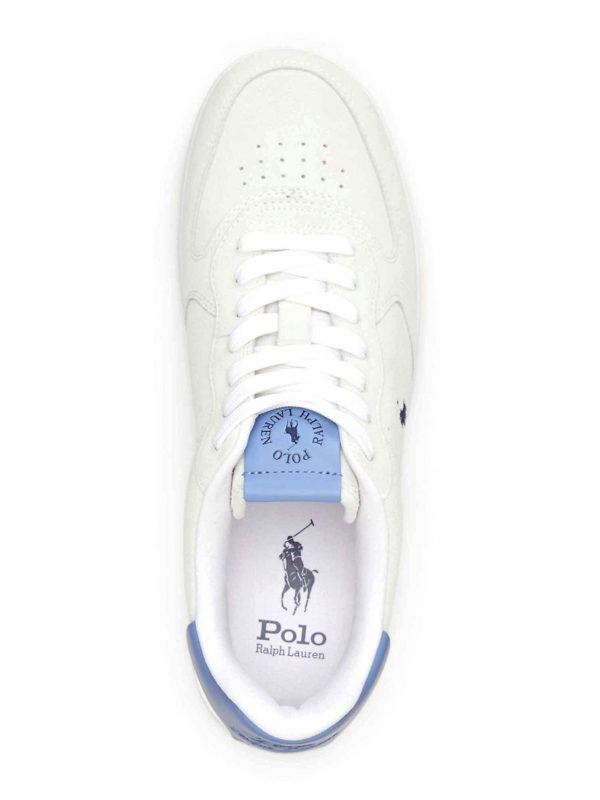 RALPH LAUREN ΠΑΠΟΥΤΣΙΑ SNEAKERS MASTERS-CRT-SK-LTL ΛΕΥΚΟ-ΜΠΛΕ