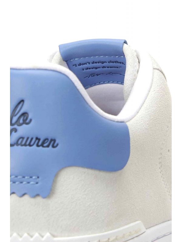 RALPH LAUREN ΠΑΠΟΥΤΣΙΑ SNEAKERS MASTERS-CRT-SK-LTL ΛΕΥΚΟ-ΜΠΛΕ