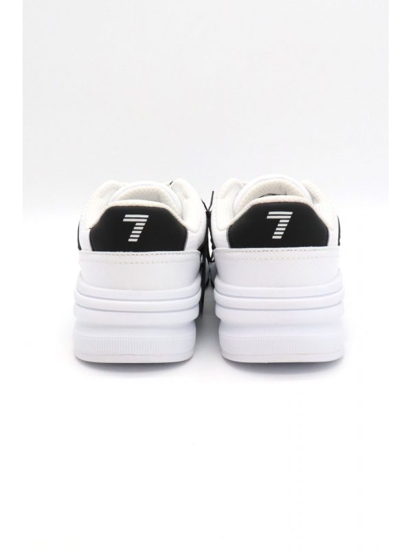ARMANI 7 ΠΑΠΟΥΤΣΙΑ SNEAKERS LOGO ΛΕΥΚΟ-ΜΑΥΡΟ