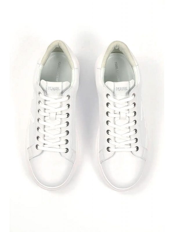 KARL LAGERFELD ΠΑΠΟΥΤΣΙΑ SNEAKERS KAPRI MENS KARL SIGNIA SHINE ΛΕΥΚΟ