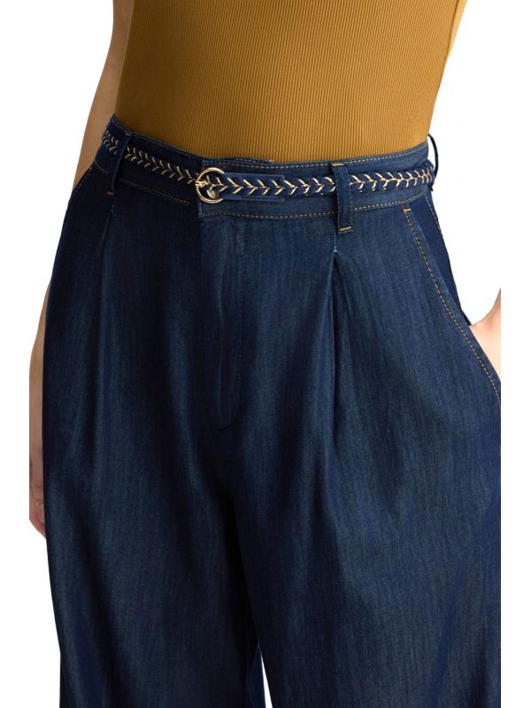 LIU-JO ΠΑΝΤΕΛΟΝΑ JEANS ΖΩΝΗ ΣΚΟΥΡΟ ΜΠΛΕ
