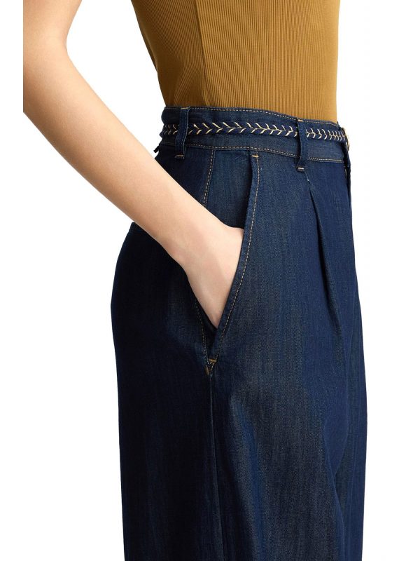 LIU-JO ΠΑΝΤΕΛΟΝΑ JEANS ΖΩΝΗ ΣΚΟΥΡΟ ΜΠΛΕ