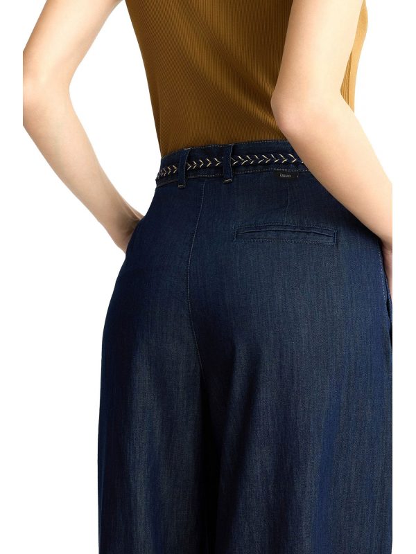 LIU-JO ΠΑΝΤΕΛΟΝΑ JEANS ΖΩΝΗ ΣΚΟΥΡΟ ΜΠΛΕ