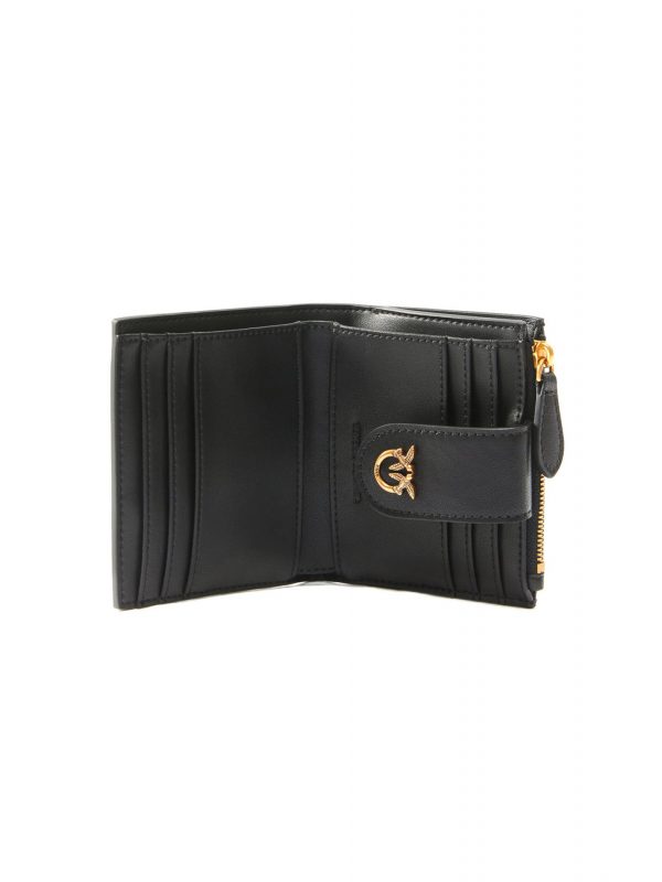 PINKO ΠΟΡΤΟΦΟΛΙ MULTI PURPOSE WALLET VITELLO SETA ΜΑΥΡΟ