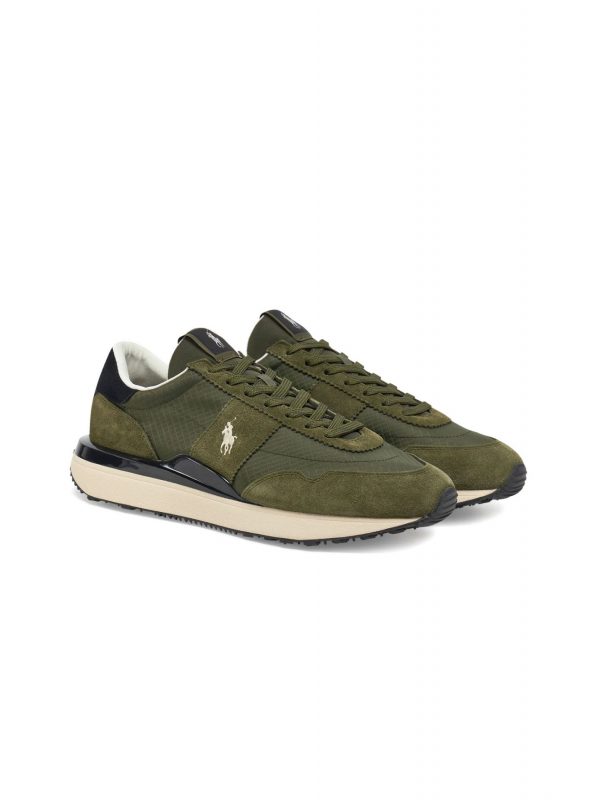 RALPH LAUREN ΠΑΠΟΥΤΣΙΑ SNEAKERS TRAIN89 PP-SKLTL ΧΑΚΙ