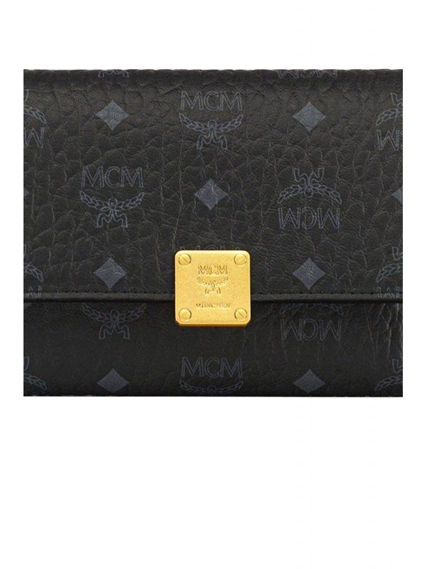 MCM ΠΟΡΤΟΦΟΛΙ AREN BUCKLE SML BLACK VIS ΜΑΥΡΟ