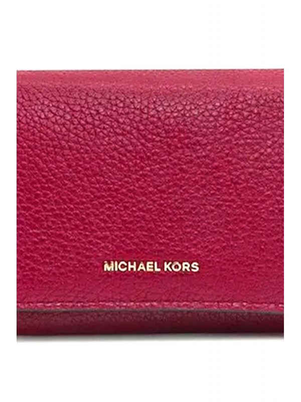 MICHAEL KORS ΠΟΡΤΟΦΟΛΙ JET SET METAΛΛΙΚΟ LOGO ΜΠΟΡΝΤΩ