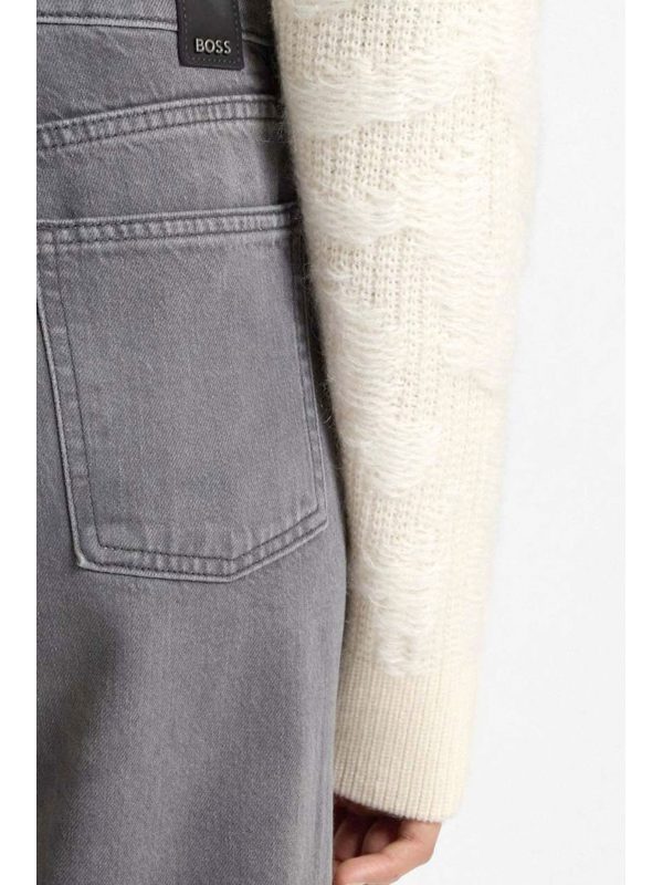 BOSS ΠΑΝΤΕΛΟΝΙ JEANS CROSSROAD-BF ΑΣΣΥΜΕΤΡΟ ΚΑΤΩ ΓΚΡΙ
