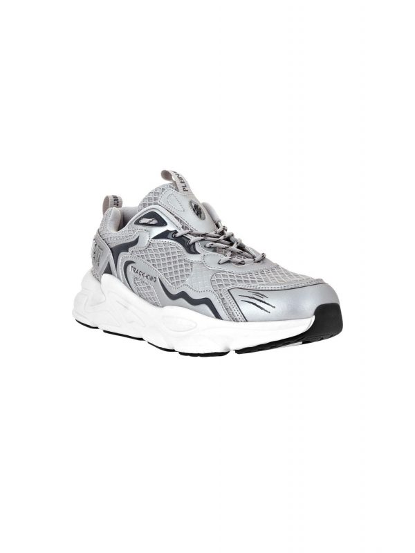 PLEIN SPORT ΠΑΠΟΥΤΣΙΑ SNEAKERS TRACK-KING ΑΣΗΜΙ-ΛΕΥΚΟ
