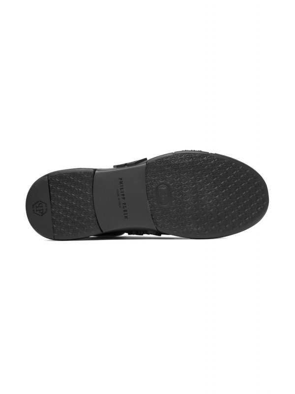 PHILIPP PLEIN ΠΑΠΟΥΤΣΙΑ SNEAKERS LOW TOP HEXAGON LOGO ΜΑΥΡΟ
