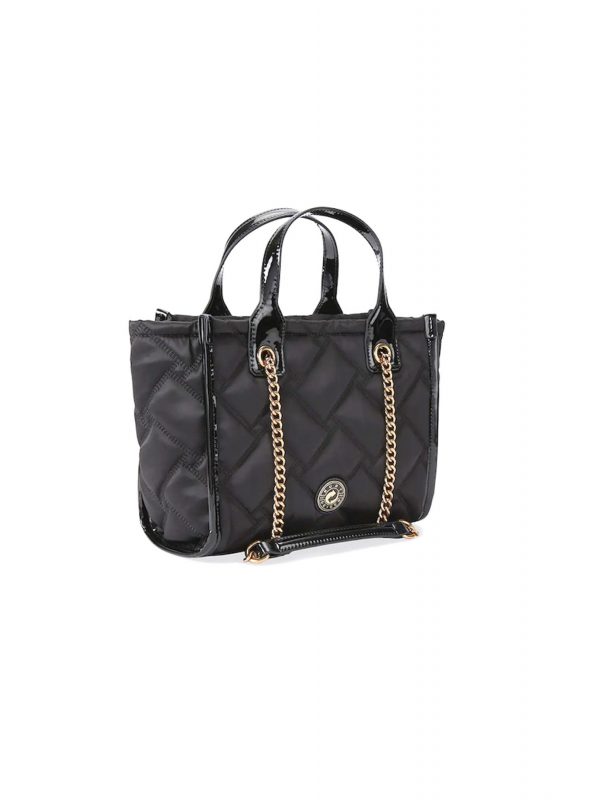 KURT GEIGER ΤΣΑΝΤΑ XEIΡΟΣ/ΩΜΟΥ HOXTON SM SHOPPER AΛΥΣΙΔΑ ΚΑΠΙΤΟΝΕ LOGO ΜΑΥΡΟ
